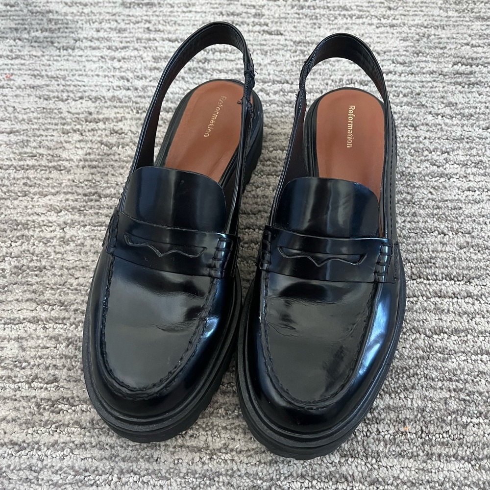 Reformation slingback loafers